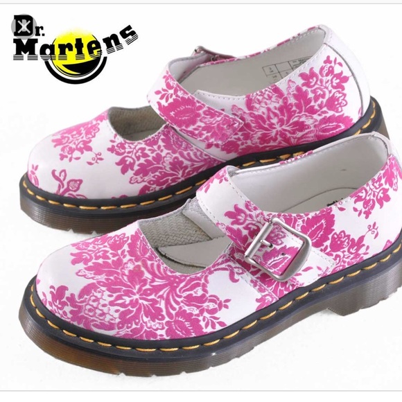 dr martens floral mary janes